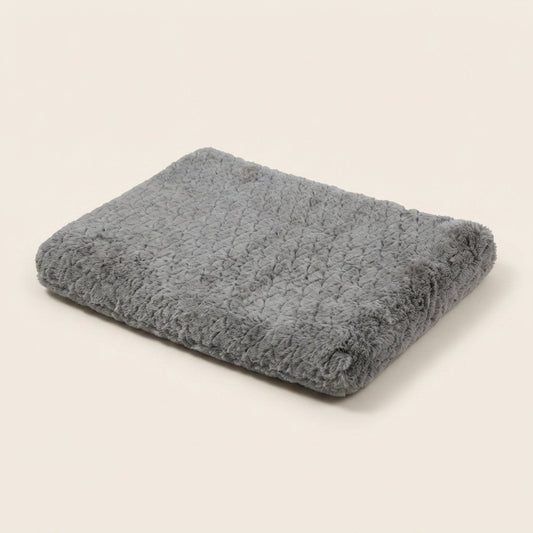 WilderPaw LodgeBed washable plush dog mat in grey