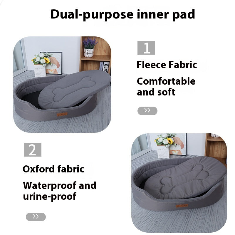 WilderPaw WilderHaven - Hundebett für Alle Jahreszeiten Grau