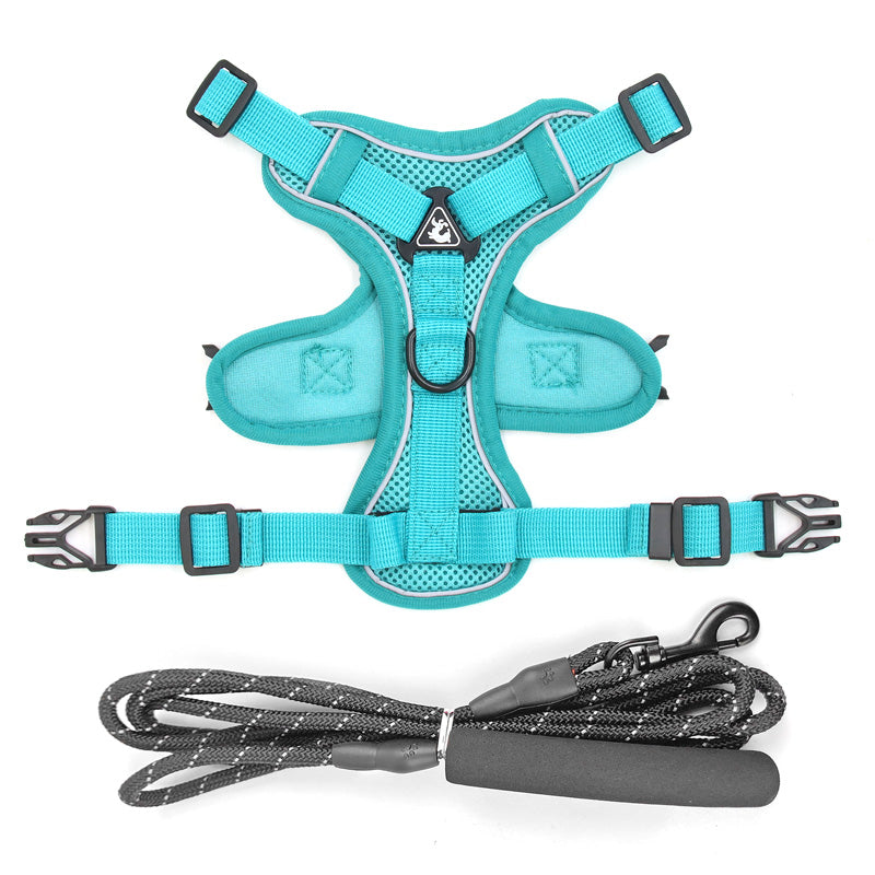 WilderPaw StrideVest - Harness Lead Green 1.5m flat rope