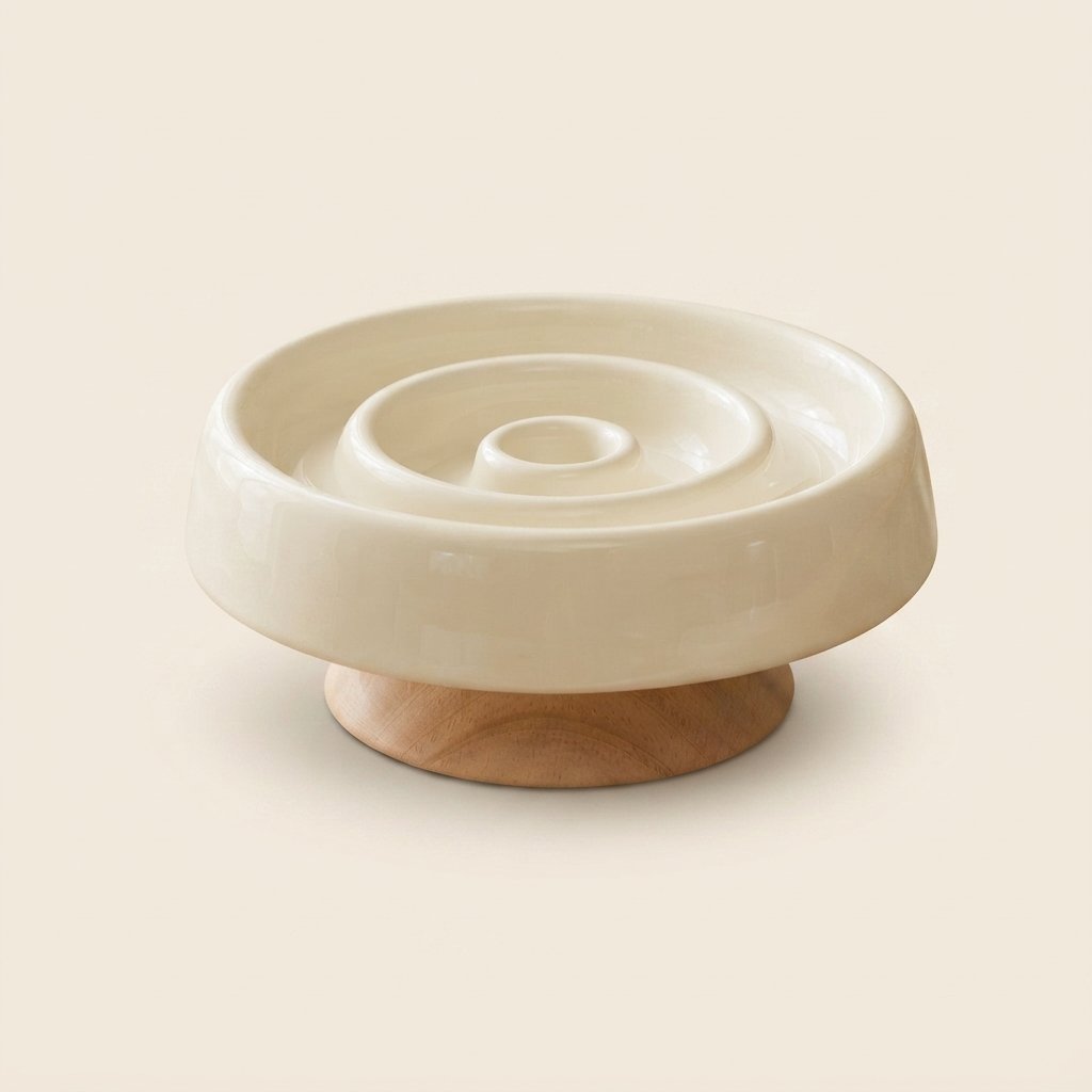 WilderPaw HearthBowl - Raised Ceramic Slow-Feeder Dog Bowl