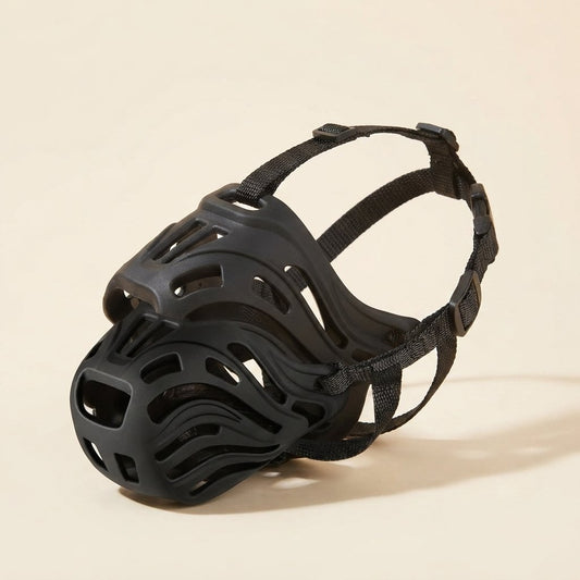 WilderPaw SnoutGuard soft basket dog muzzle in black