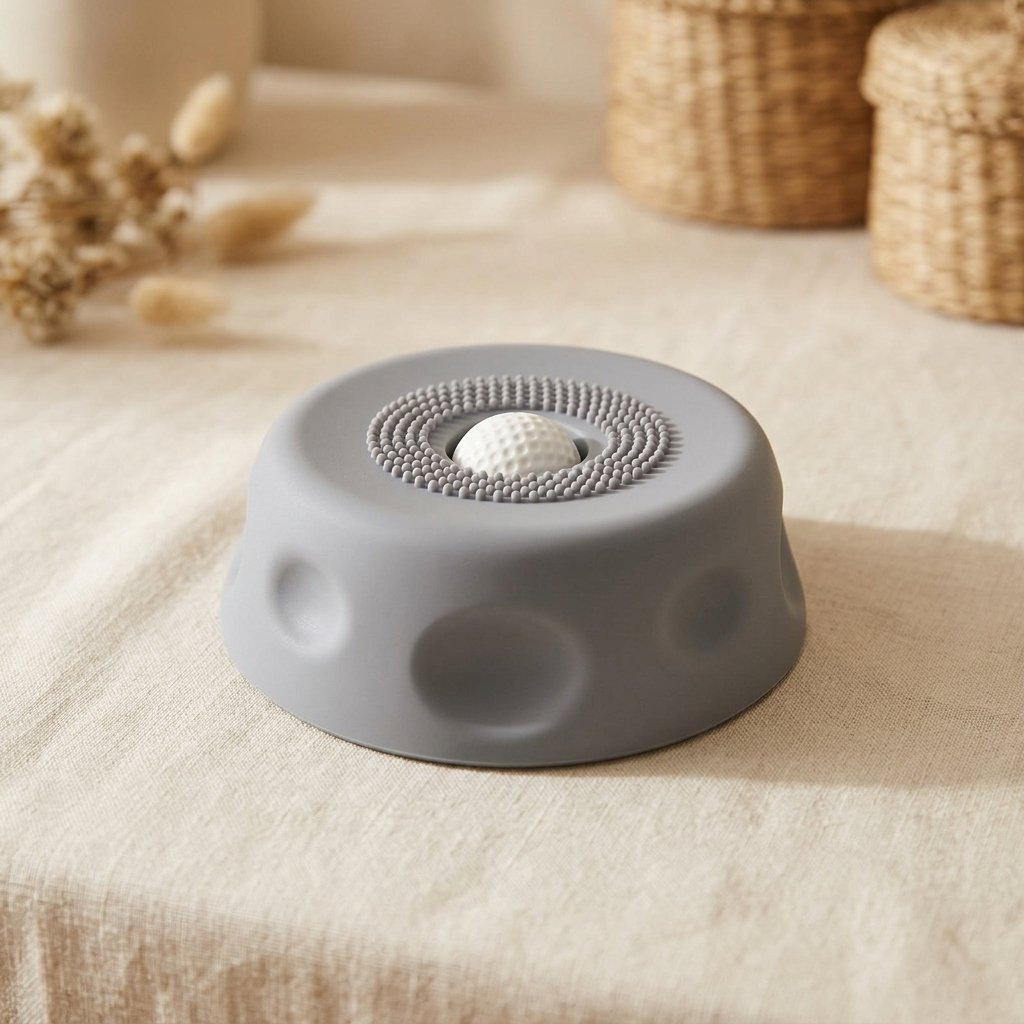 WilderPaw LickWell slow lick bowl with rolling ball, grey