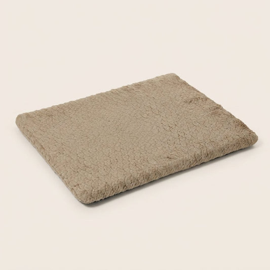 WilderPaw LodgeBed washable plush dog mat in camel