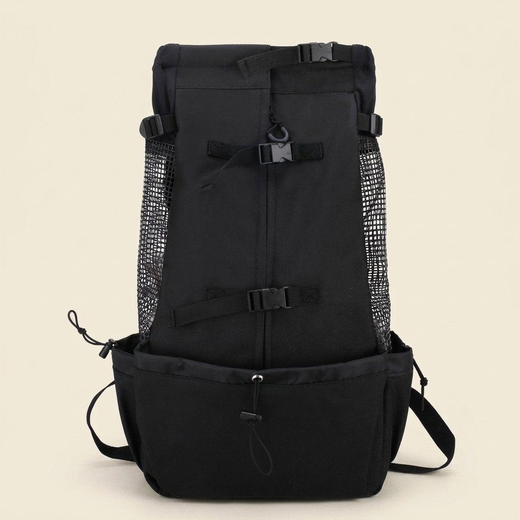 WilderPaw SummitPack breathable dog carry backpack in black